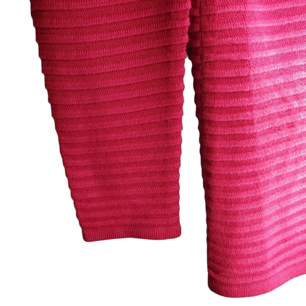 Talbots Fuchsia Open Front Knitted Cardigan Sweat… - image 4